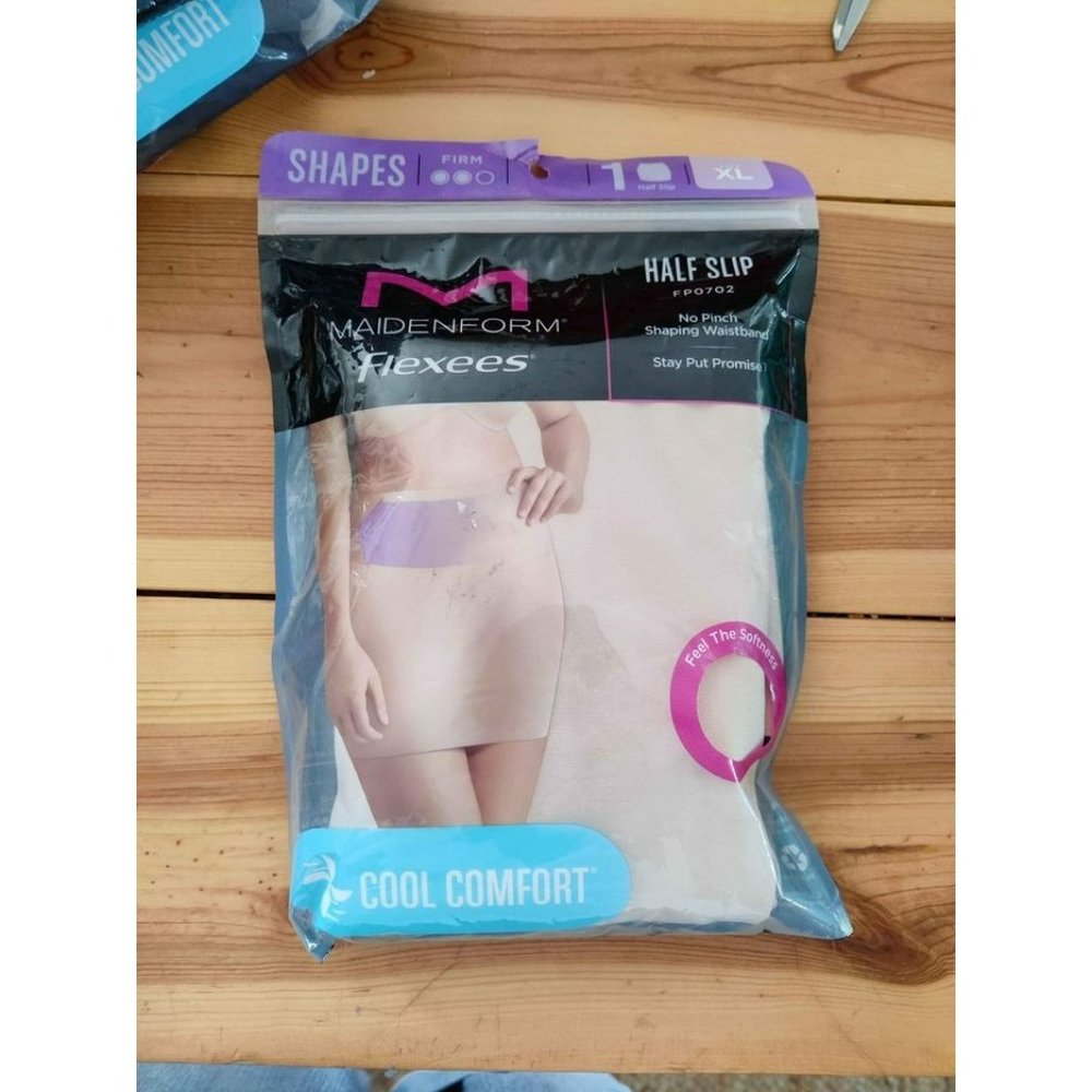 Women's Half Slips S-2XL Black/Beige